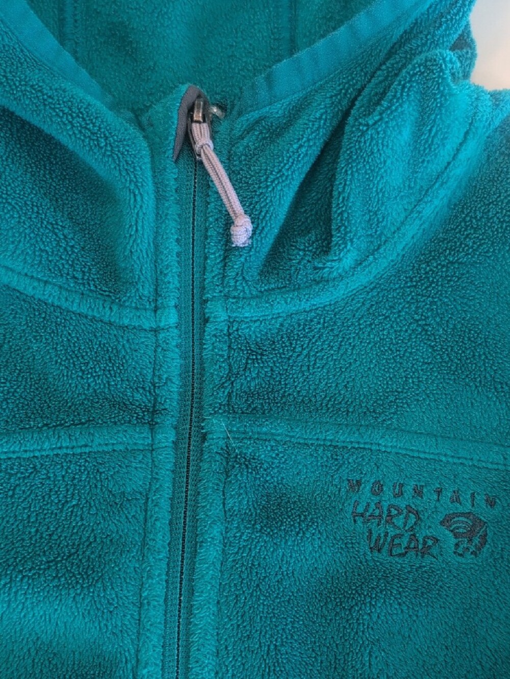 Mountain Hardwear Turquoise /Teal Full-Zip Hooded Fleece Jacket - Picture 9 of 13